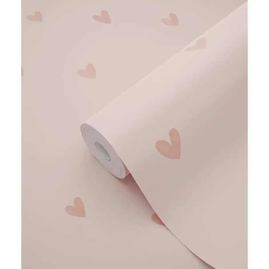 ESTAhome behang hartjes roze - 53 x 1005 cm