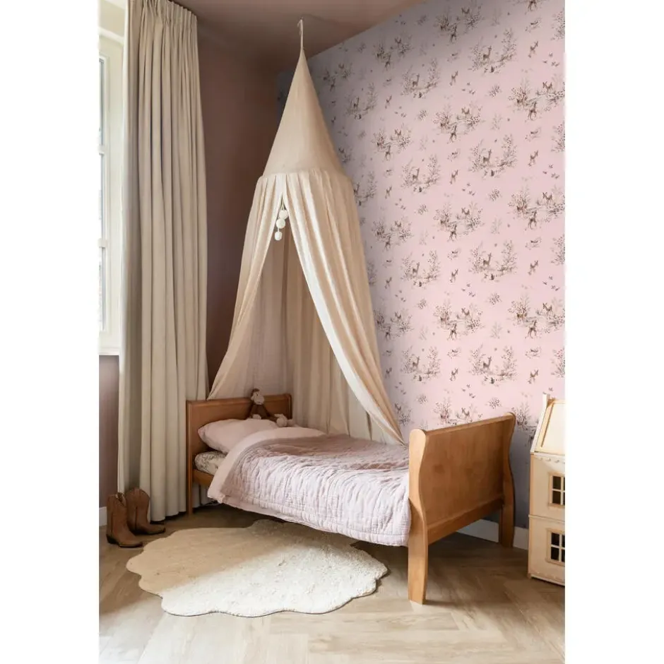 ESTAhome behang hertjes roze - 50 x 900 cm