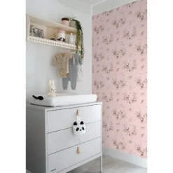 ESTAhome behang hertjes roze - 50 x 900 cm