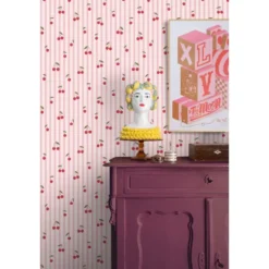 ESTAhome behang kersen roze - 50 x 900 cm