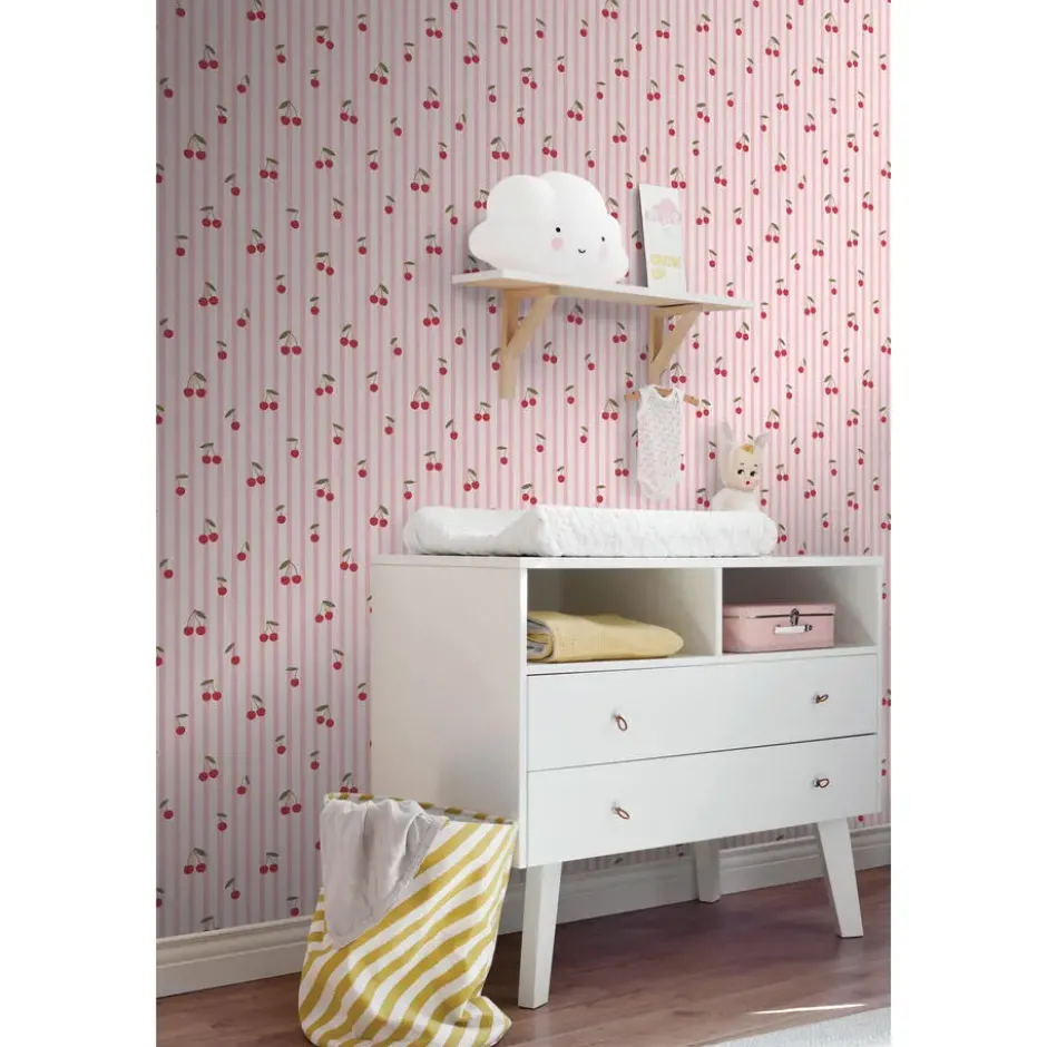 ESTAhome behang kersen roze - 50 x 900 cm