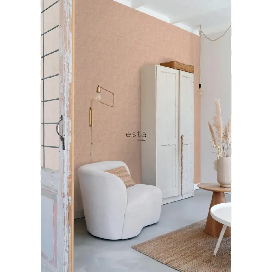 ESTAhome behang koraal licht terracotta - 50 x 900 cm