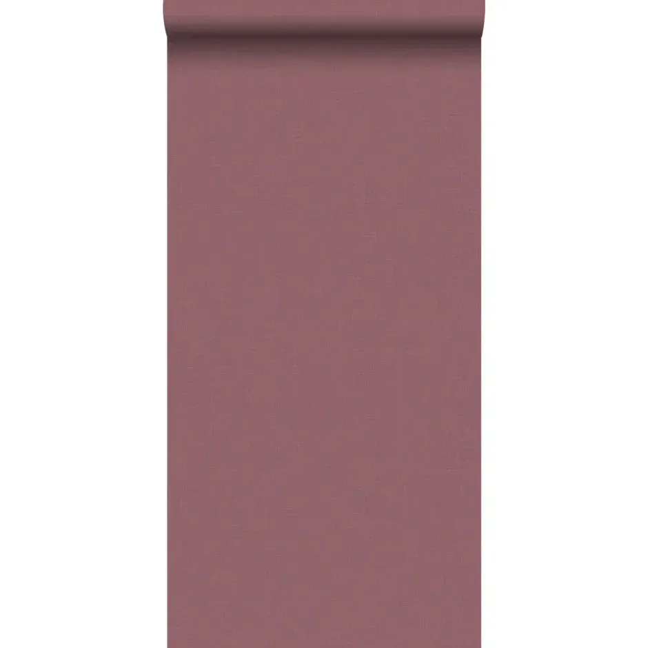 ESTAhome behang - linnenstructuur - bordeaux rood - 0.53 x 10.05 m