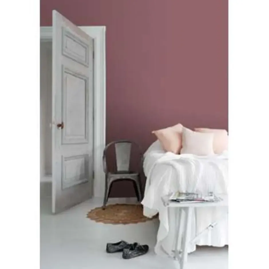 ESTAhome behang - linnenstructuur - bordeaux rood - 0.53 x 10.05 m