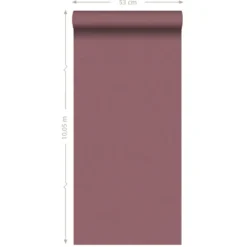 ESTAhome behang - linnenstructuur - bordeaux rood - 0.53 x 10.05 m