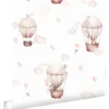 ESTAhome behang luchtballonnen licht roze en beige - 50 x 900 cm