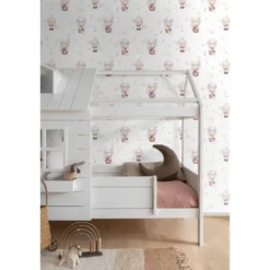 ESTAhome behang luchtballonnen licht roze en beige - 50 x 900 cm