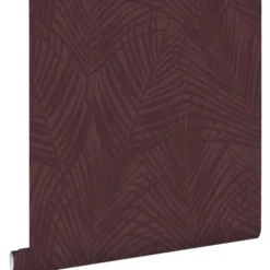 ESTAhome behang palmbladeren aubergine paars - 50 x 900 cm
