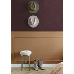 ESTAhome behang palmbladeren aubergine paars - 50 x 900 cm