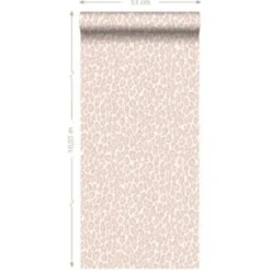 ESTAhome behang - panterprint - zacht roze - 0.53 x 10.05 m