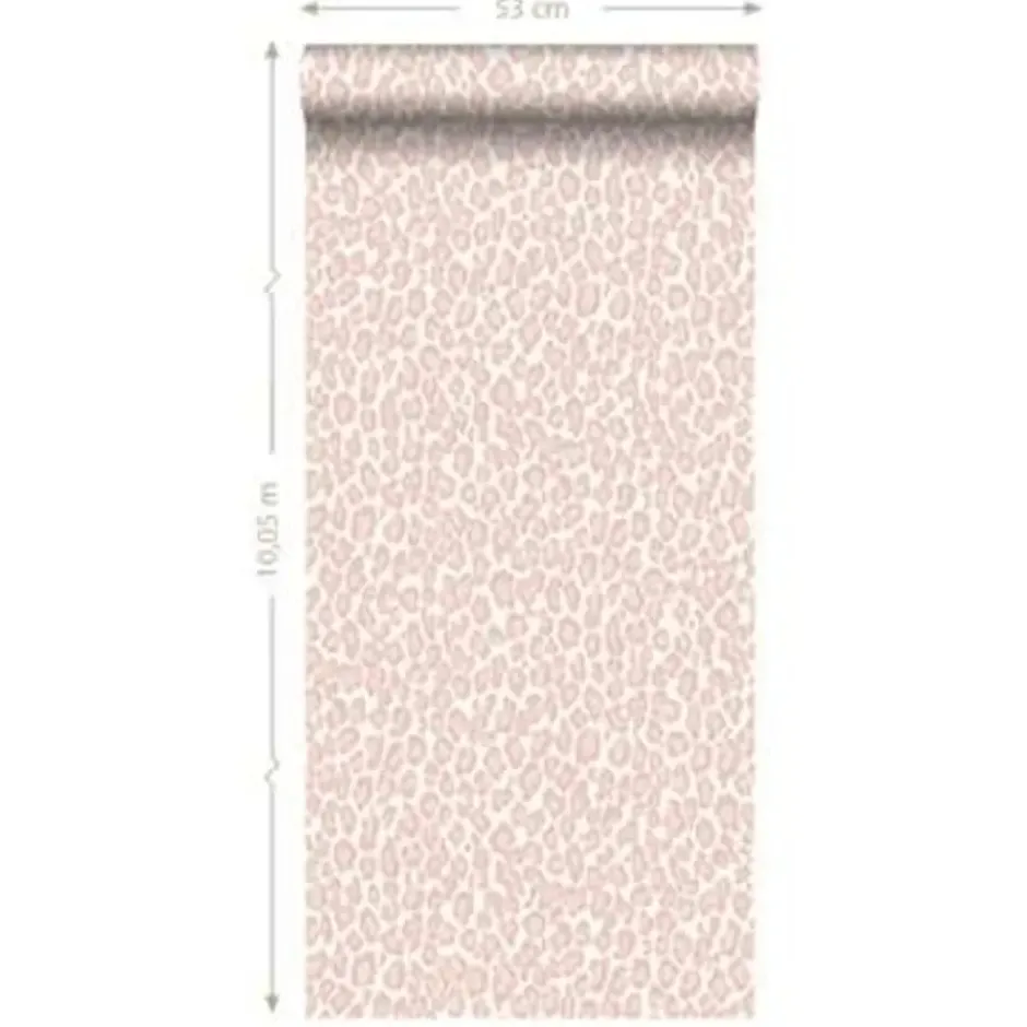 ESTAhome behang - panterprint - zacht roze - 0.53 x 10.05 m