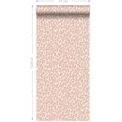 ESTAhome behang - panterprint - perzik roze - 0.53 x 10.05 m