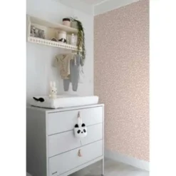 ESTAhome behang - panterprint - perzik roze - 0.53 x 10.05 m