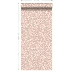 ESTAhome behang - panterprint - perzik roze - 0.53 x 10.05 m