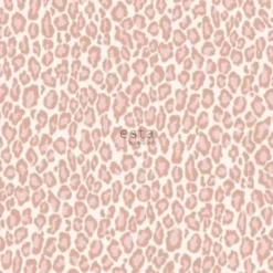 ESTAhome behang - panterprint - perzik roze - 0.53 x 10.05 m
