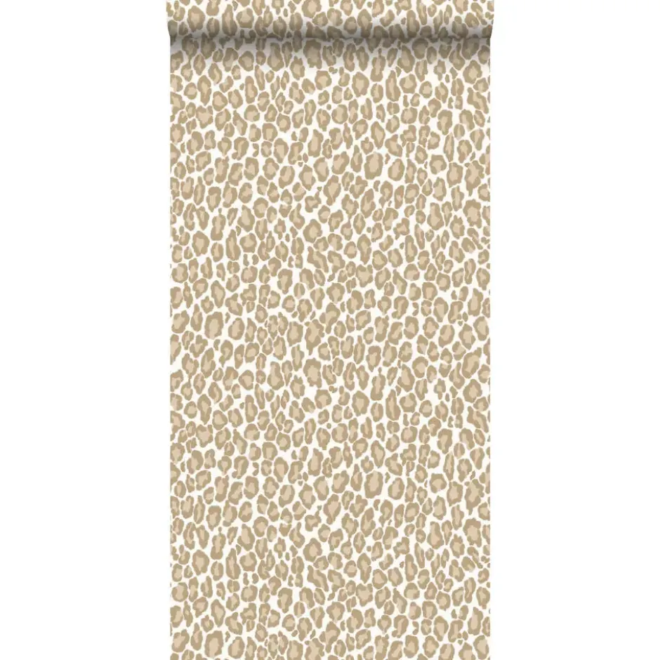 ESTAhome behang - panterprint - donker beige - 0.53 x 10.05 m
