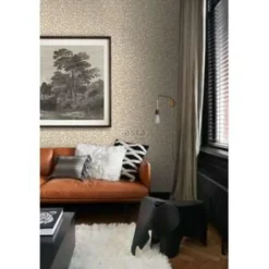 ESTAhome behang - panterprint - donker beige - 0.53 x 10.05 m