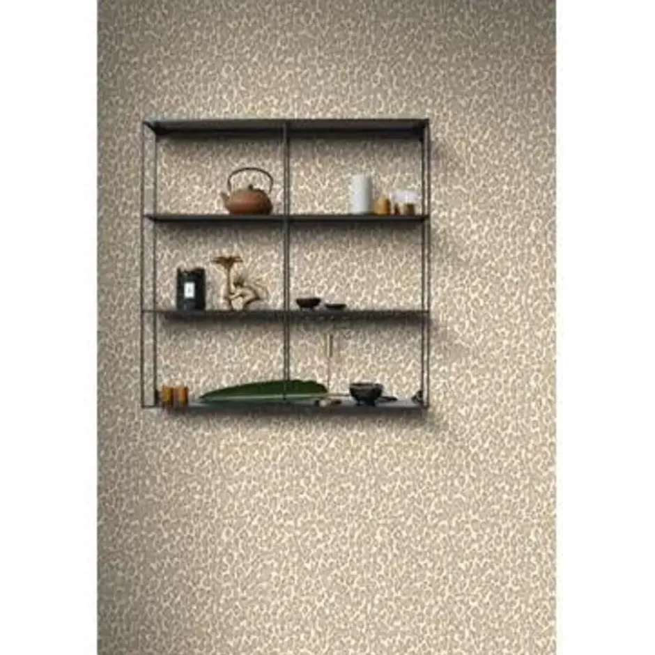 ESTAhome behang - panterprint - donker beige - 0.53 x 10.05 m