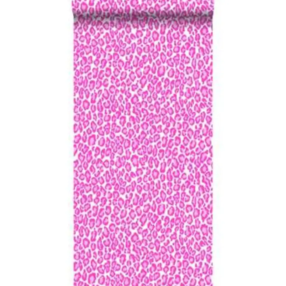 ESTAhome behang - panters - roze - 53 cm x 10,05 m