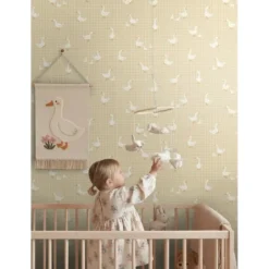 ESTAhome behang schattige ganzen geel - 50 x 900 cm