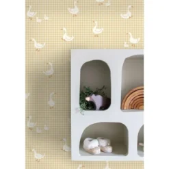 ESTAhome behang schattige ganzen geel - 50 x 900 cm