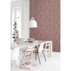 ESTAhome behang schilderachtige structuur mauve paars - 50 x 900 cm