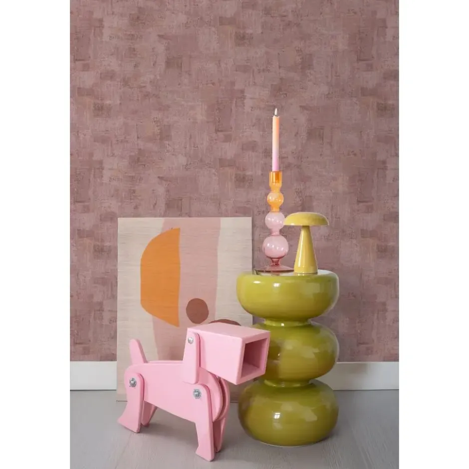 ESTAhome behang schilderachtige structuur mauve paars - 50 x 900 cm