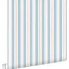 ESTAhome behang strepen blauw en rood - 50 x 900 cm