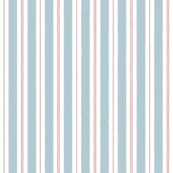 ESTAhome behang strepen blauw en rood - 50 x 900 cm