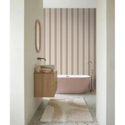 ESTAhome behang strepen bruin en beige - 50 x 900 cm