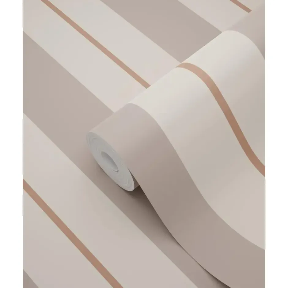 ESTAhome behang strepen bruin en beige - 50 x 900 cm