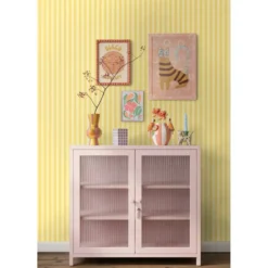 ESTAhome behang strepen geel - 50 x 900 cm