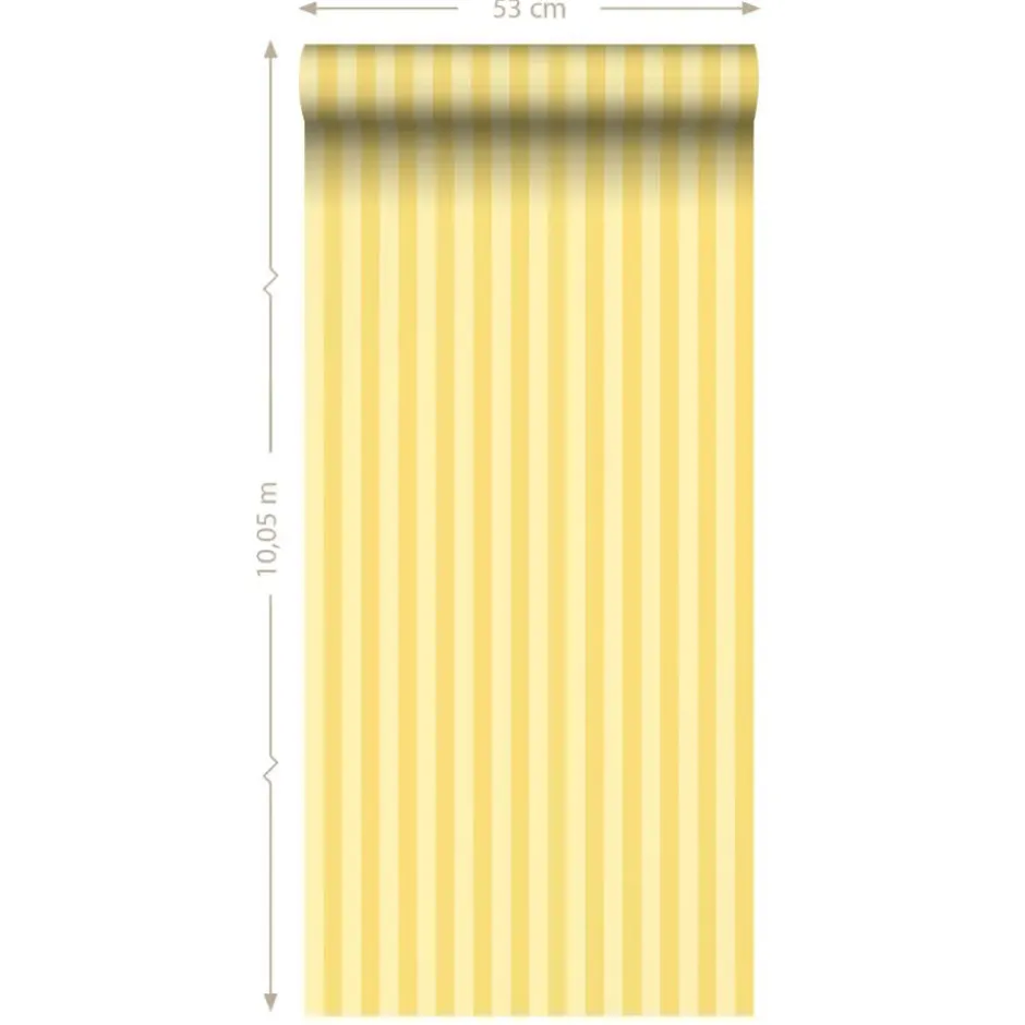 ESTAhome behang strepen geel - 50 x 900 cm