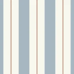 ESTAhome behang strepen vergrijsd blauw - 53 x 1005 cm