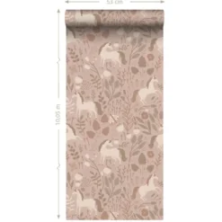 ESTAhome behang unicorns oudroze - 53 x 1005 cm