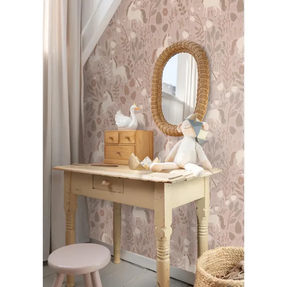 ESTAhome behang unicorns oudroze - 53 x 1005 cm