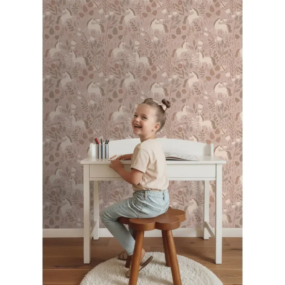ESTAhome behang unicorns oudroze - 53 x 1005 cm