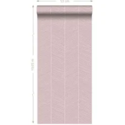 ESTAhome behang - visgraat-motief - oudroze - 0.53 x 10.05 m