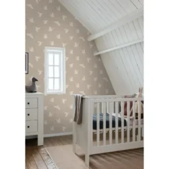 ESTAhome behang zwanen beige - 50 x 900 cm