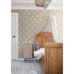 ESTAhome behang zwanen beige - 50 x 900 cm
