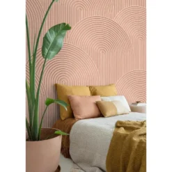 ESTAhome fotobehang 3D-motief terracotta roze - 250 x 279 cm