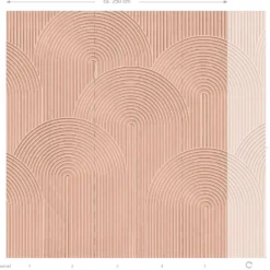 ESTAhome fotobehang 3D-motief terracotta roze - 250 x 279 cm