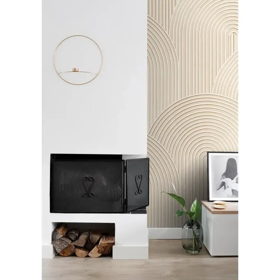 ESTAhome fotobehang 3D-motief lichtbeige - 250 x 279 cm