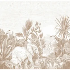ESTAhome fotobehang jungle-motief beige - 300 x 279 cm