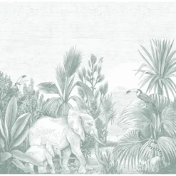 ESTAhome fotobehang jungle-motief groen - 300 x 279 cm