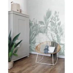 ESTAhome fotobehang jungle-motief groen - 300 x 279 cm