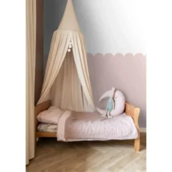 ESTAhome fotobehang lambrisering zacht roze - 100 x 279 cm