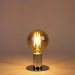 E27 3-staps dimbare LED lamp G95 smoke glas 5W 380 lm 2200K