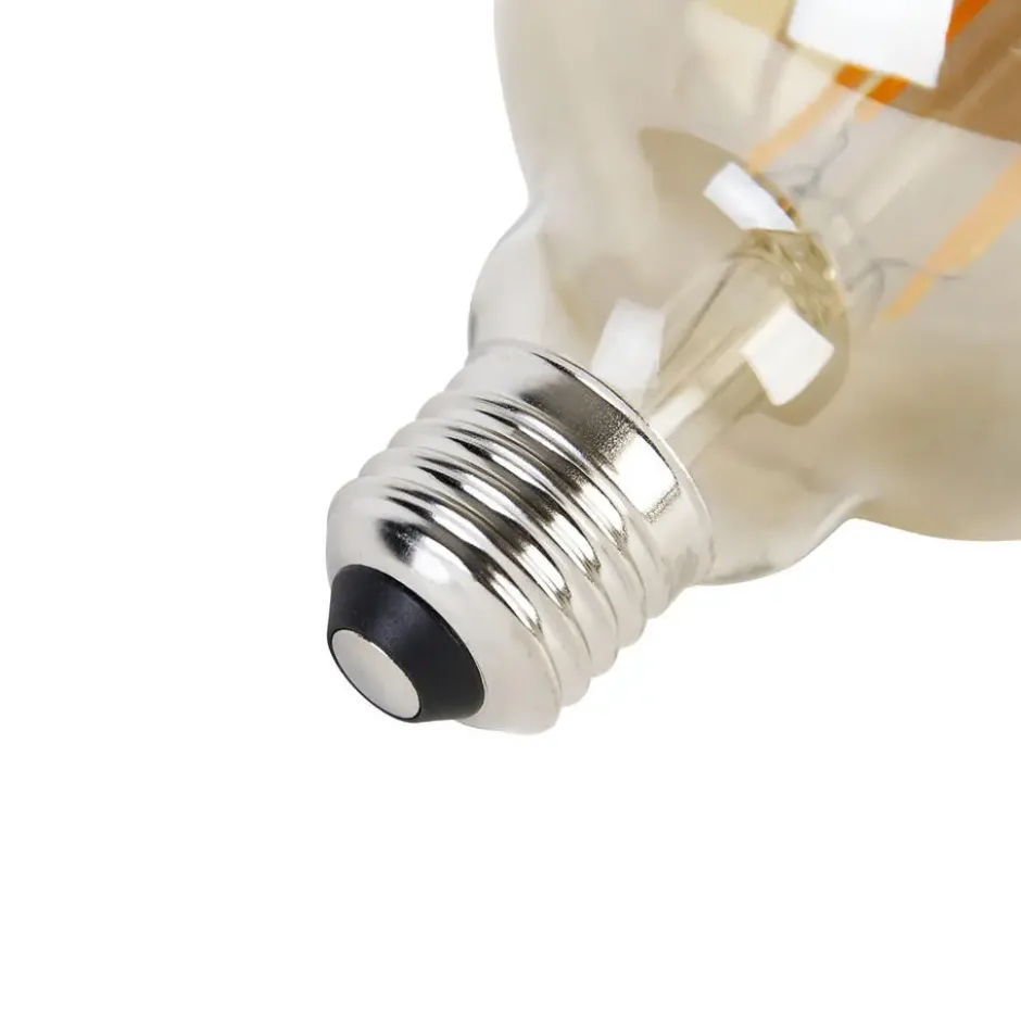 E27 3-staps dimbare LED lamp G95 smoke glas 5W 380 lm 2200K