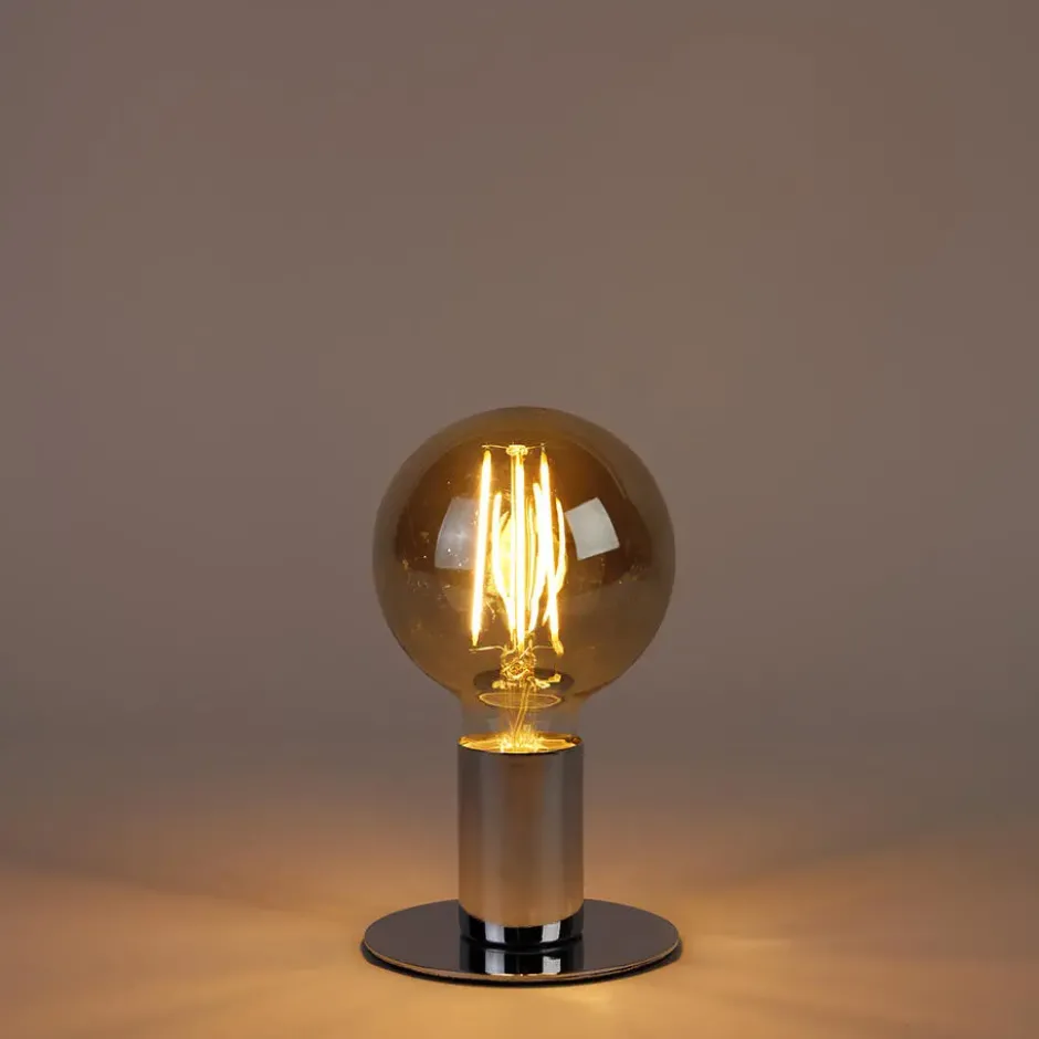 E27 3-staps dimbare LED lamp G95 smoke glas 5W 380 lm 2200K